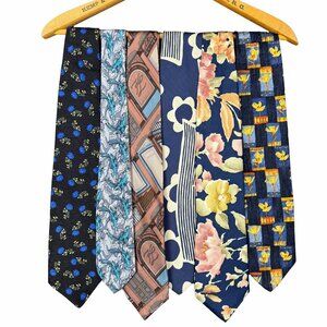Vintage Silk Ties Bold Print Neckties, Retro Menswear Gift,  Wedding Guest